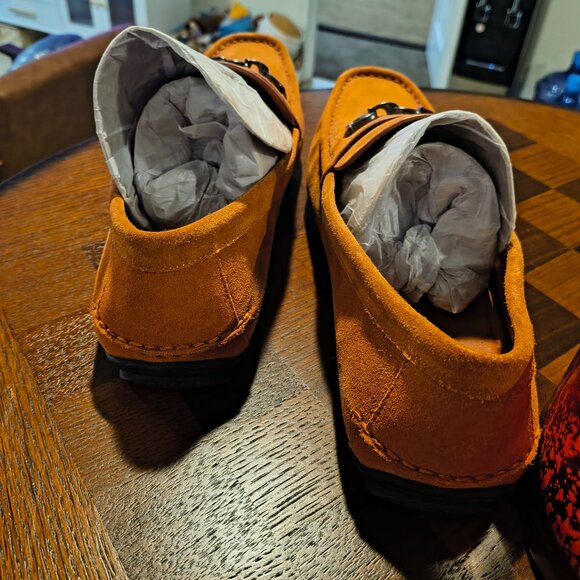 Coach Men’s Suede C-Link Driver Loafers – Burt Orange Size 13 - Picture 3 of 4